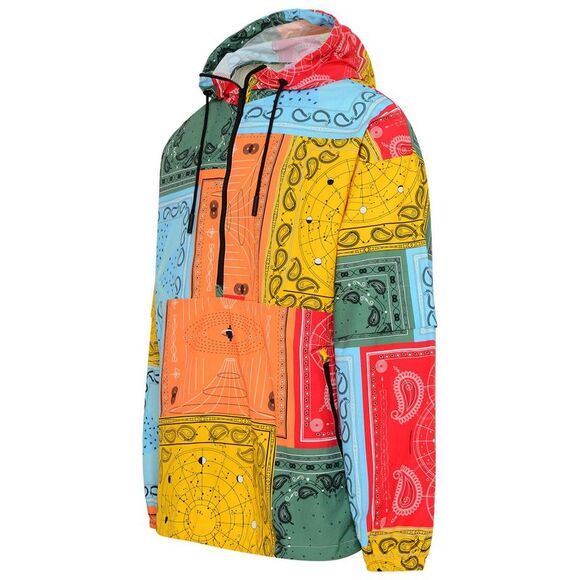 MARCELO BURLON Red Nylon Bandana All Over Jacket - Picture 2 of 3